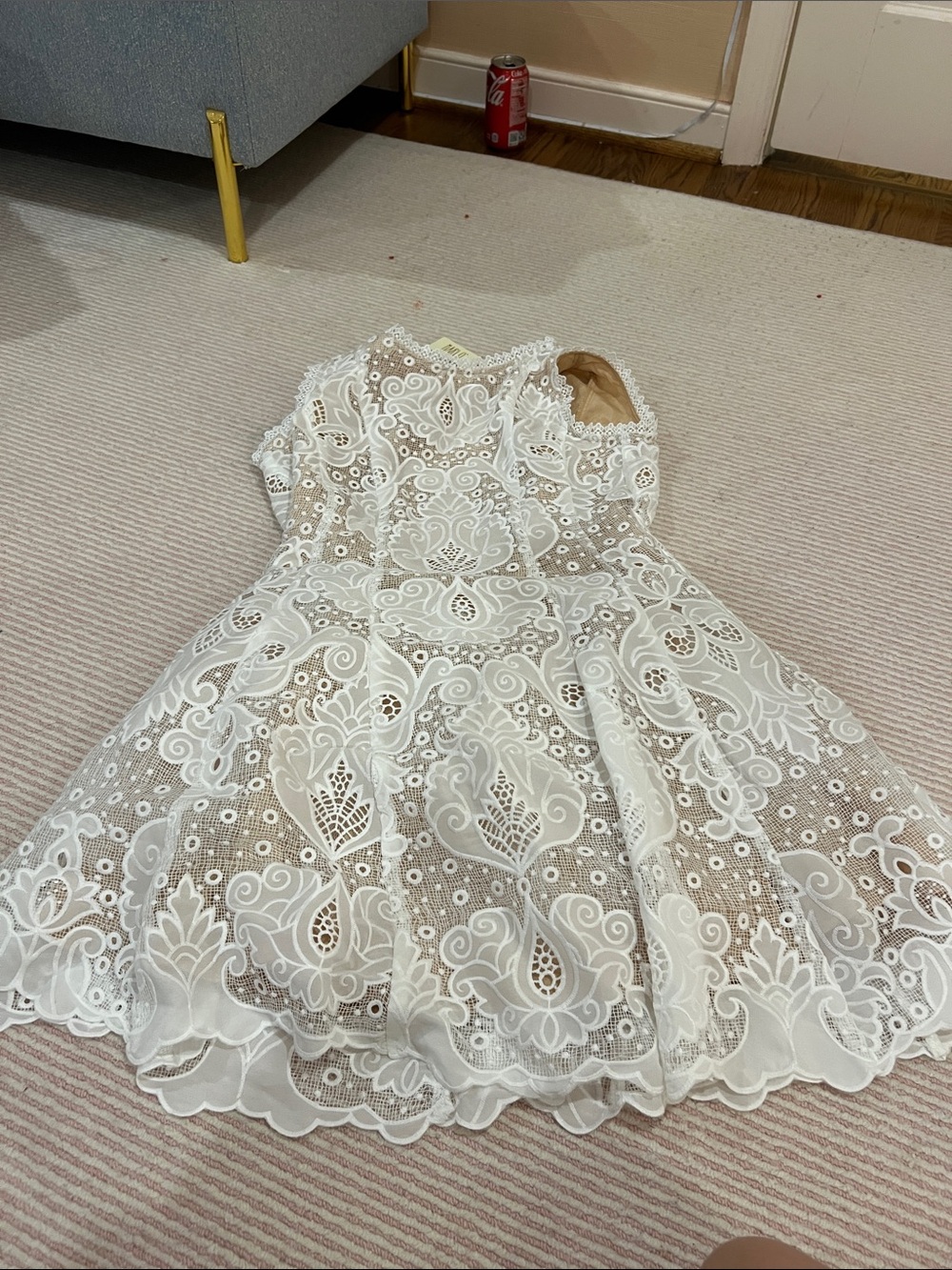 Elegant White Lace Formal Dress for Girls